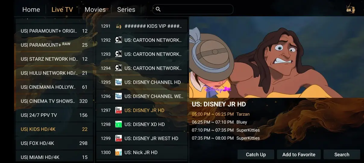 PioneerSTV streaming interface preview screen 2