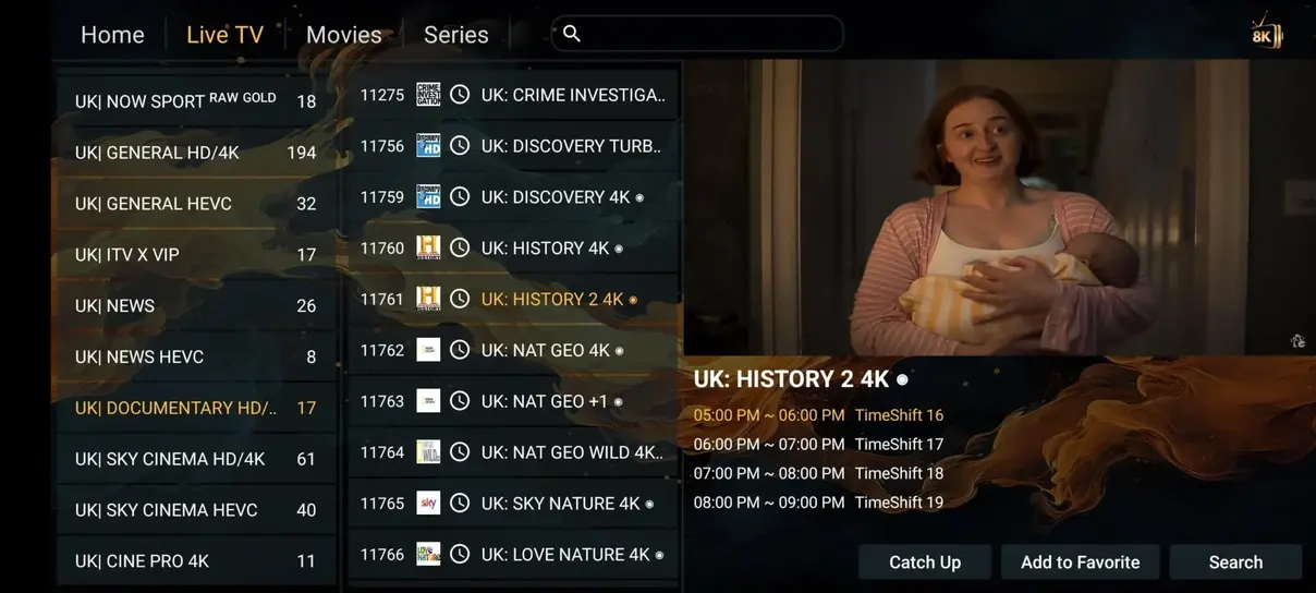 PioneerSTV streaming interface preview screen 7