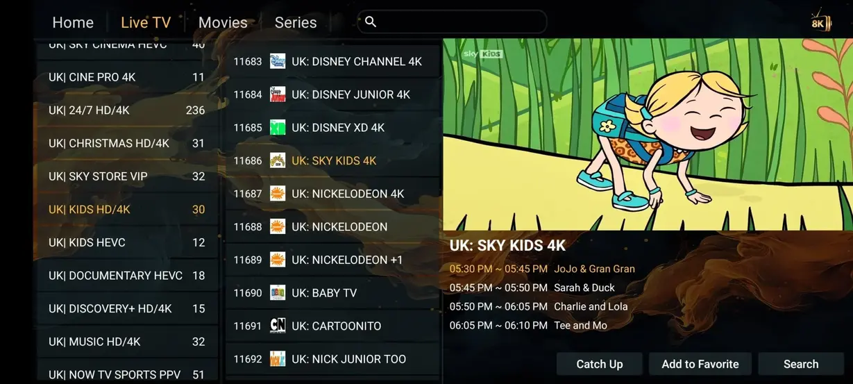 PioneerSTV streaming interface preview screen 8