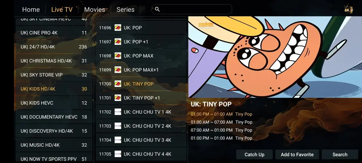 PioneerSTV streaming interface preview screen 9